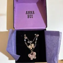 ANNA SUI 蝶モチーフ 2連ネックレス