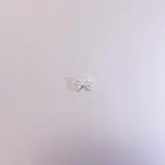 ネイルパーツ　リボン　ホワイト　10P