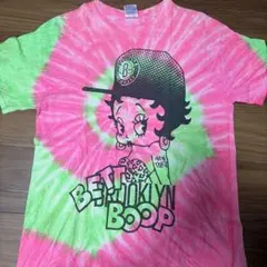 GILDAN Betty Boop タイダイ Tシャツ ピンク M