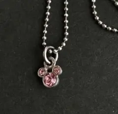 TDR☆ミッキーネックレス ピンク キュービックジルコニアのサムネイル