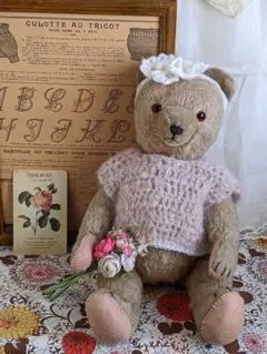 ✨激レア✨❤️ペディグリー❤️アンティークパンダベア　テディベア　アンティークベア ✨激レア✨❤️ペディグリー❤️アンティークパンダベア