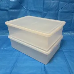 無印良品 ポリプロピレン 収納ボックス ワイド 小&蓋　2セットのサムネイル