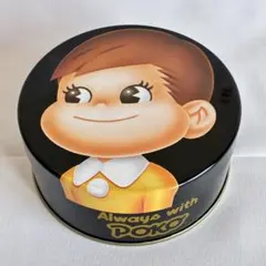 不二家 ポコちゃんレトロなクッキー缶 1997年の賞味期限シール付きのサムネイル