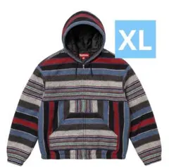 Supreme Woven Stripe Hooded Jacket Black