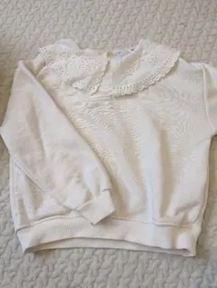 ZARA レース襟 ホワイト トレーナー 110