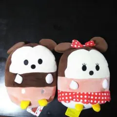 【値下げ中・3点セット売り】ミッキーマウス&ミニーマウスのぬいぐるみ&ポーチ
