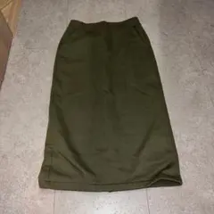 ロングスカート タイトスカート カーキ