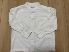 無印良品　ホワイト フランネル長袖シャツ 110サイズ
