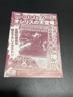 遊戯王　オシリスの天空竜　Vジャンプ懸賞品　当選通知書　限定スリーブ　1500名 遊戯王 オシリスの天空竜 Vジャンプ懸賞品 当選通知書 限定