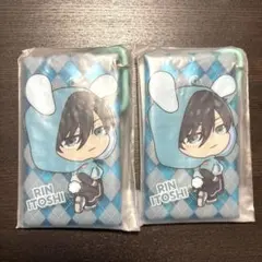 ブルーロック　糸師凛　カラビナ付きミニクリアポーチ　２点　ナムコ　キーホルダー