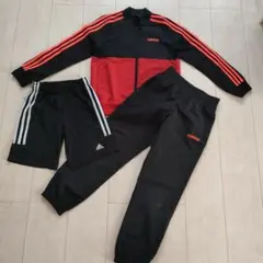 アディダス トラックスーツ 上下 130 ジャージ　ハーフパンツ　セット