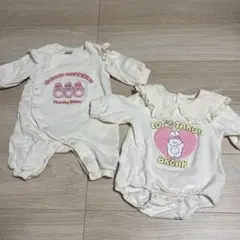 バースデイ　フタフタ　カバーオール　ロンパース　女の子　うさぎ　まとめ売り