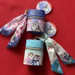 モフサンド mofusand スカーフチャーム付きポーチ 桜満開 2種