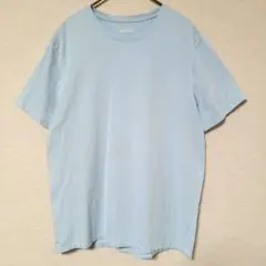 APT.9 アプトナイン 半袖Tシャツ M ライトブルー 無地 ストレッチ