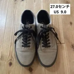 vans Old Skool ベージュ キャンバス スニーカー 27.0センチ