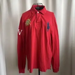 Ralph Lauren ビックポニー ポロシャツ　メンズL レッド　長袖