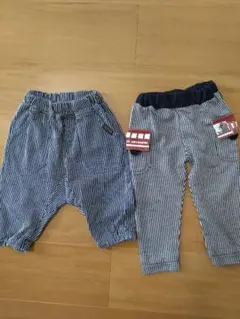 ストライプ柄 パンツ 90サイズ 2点セット