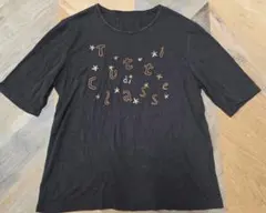 Leilian 刺繍装飾 半袖Tシャツ チャコールグレー y87のサムネイル