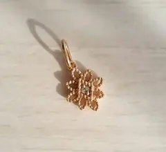 agete アガット　ネックレスチャーム K10 ピンクゴールド