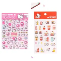 ハローキティ ぷっくりシール　エポキシステッカー　２枚セット　韓国