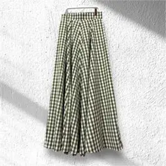 sakishimatokyo ギンガムチェック　マキシ丈ロングスカート