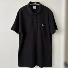 LACOSTE ラコステ ポロシャツ ワンポイント刺繍ロゴ 黒 XXL相当 - メルカリ