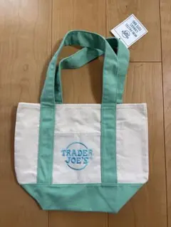 【新品未使用】TRADER JOE'S ミニ キャンバストートバッグ グリーン