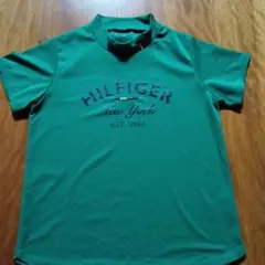 トミーヒルフィガー モックネックシャツグリーン