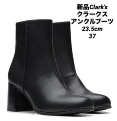 新品クラークスアンクルブーツ キールスタ フェイ ブラックレザー 23.5cm