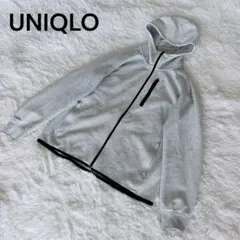 ユニクロ ドライストレッチスウェットパーカー 長袖 グレー L