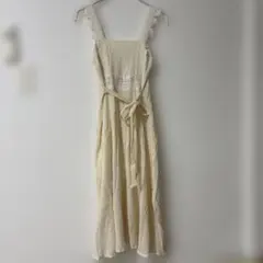 アイボリー レース付きキャミワンピース リゾート