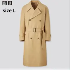 【美品】UNIQLO トレンチコート ベージュ L ベルト付き