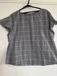 GU チェック柄 半袖シャツ XL