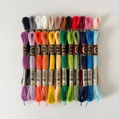 刺繍糸 25番 まとめ売り 24色セット ハンドメイド 手芸 カラフル 24束