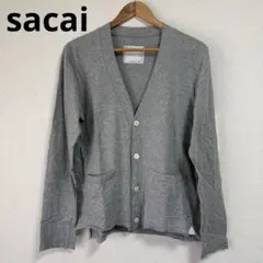 sacai コットンカーディガン グレーのサムネイル