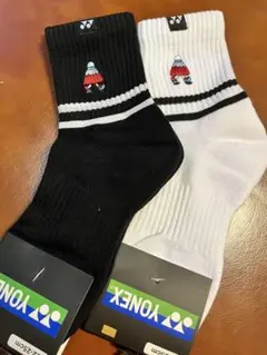 靴下　バトミントン　シャトル刺繍　スポーツソックス ヨネックス