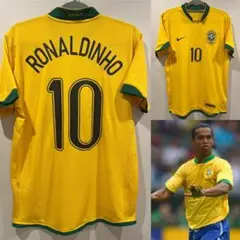 ロナウジーニョ　ブラジル代表 ユニフォーム　1998-1999 （ビンテージ品） ロナウジーニョ ブラジル代表 ユニフォーム 1998-1999 （ビンテージ品