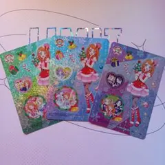 アイカツ クリスマス　ステッカー 3枚セット