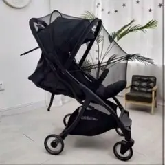 【新品】ブラック　ベビーカー用虫除けネット　蚊帳　メッシュ　防犯　虫よけネットのサムネイル