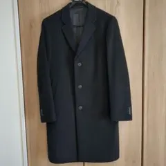最終値下げUNIQLO ユニクロ　ウールカシミヤチェスターコート M ブラック