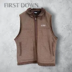 【FIRST DOWN ファーストダウン】　裏ボア　フリースベスト　ブラウンのサムネイル