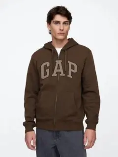 GAP ブラウン ジップアップパーカー