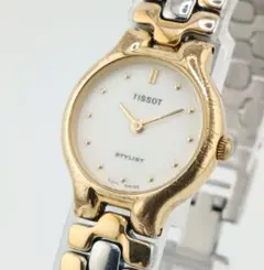 稼働　TISSOT　スタイリスト　コンビカラー　2針　白文字盤　レディース時計のサムネイル