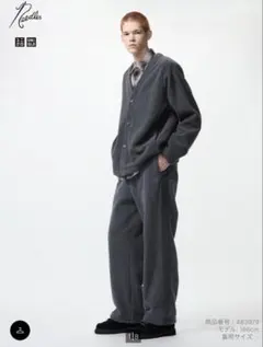 グレー フリース ワイドパンツ Lサイズ