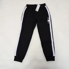 ユニクロ 黒 サイドストライプ スウェットパンツ 150