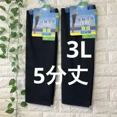 レギンス スパッツ 2枚 接触冷感 股擦れ防止 大きいサイズ 3L 5分丈①