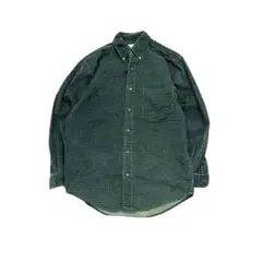7AS4 Eddie Bauer コーデュロイシャツ　ダークグリーン　XS 古着