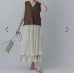 グローバルワークMATINEE LINE プリーツティアードスカート Mサイズ