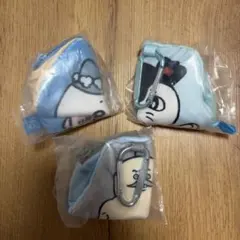 ちいかわ　ダイカットポーチ　　ハチワレ　セイレーン　島二郎3種セット