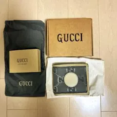 GUCCI 二つ折り財布 グレー　付属品付き